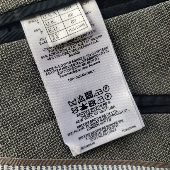 Brooks Brothers Explorer Gray Regent Fit Blazer 48R Golden Fleece Buttons - Picture 8 of 12